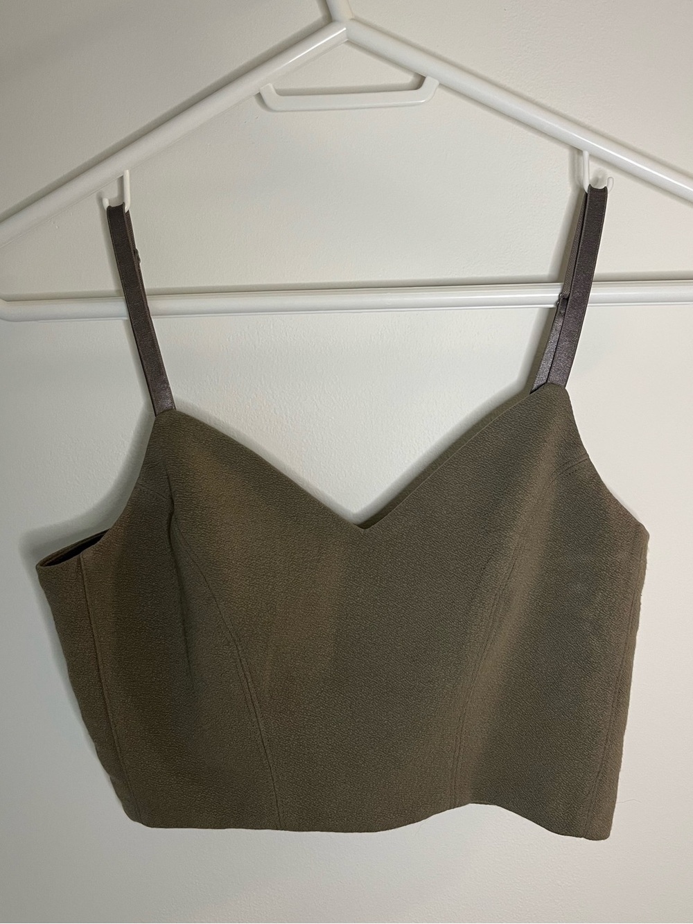 Aritzia Babaton Carson Bustier Top Olive Green Small